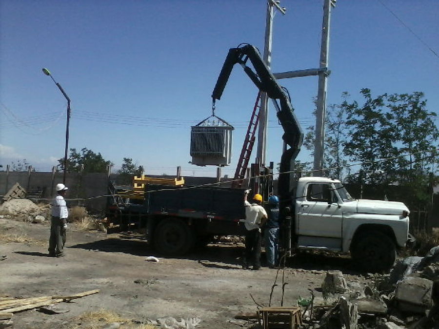 Levantamiento  de transformador 500kva