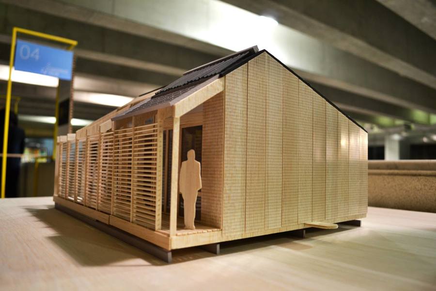 Maqueta de exhibición_ fachada lateral