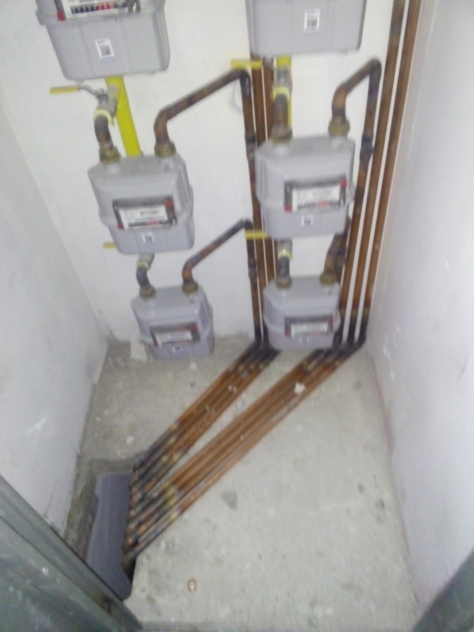 Medidores de gas montados