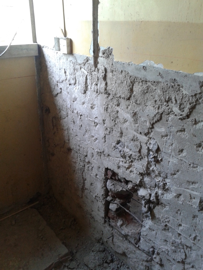Obra gruesa de la cocina.