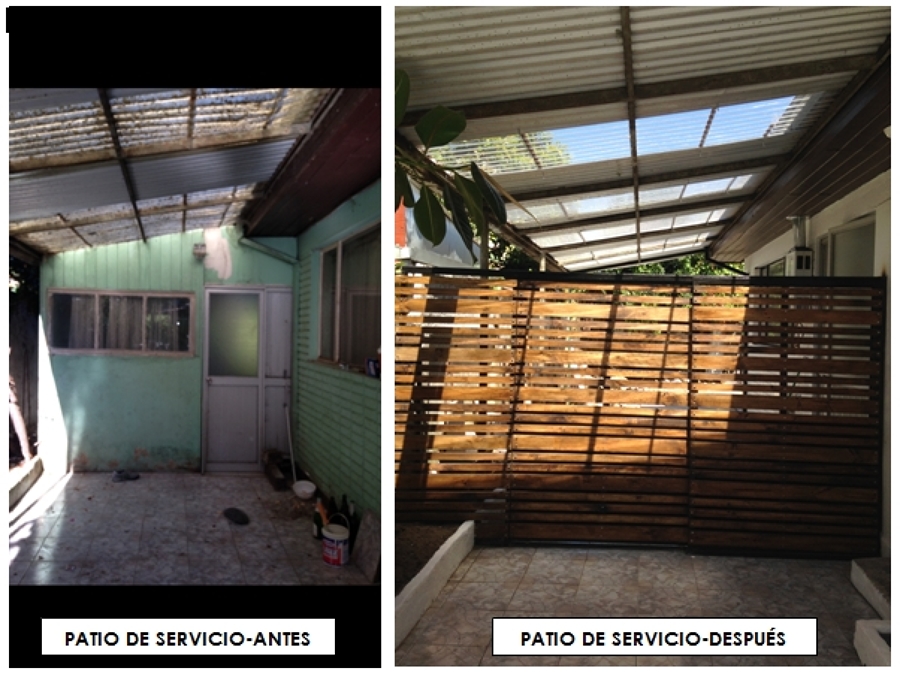 PATIO DE SERVICIO ANTES Y DESPUES