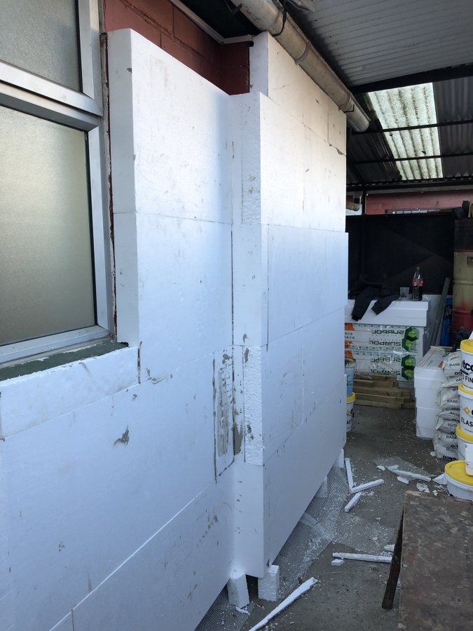 Pegado de aislapol 80mm