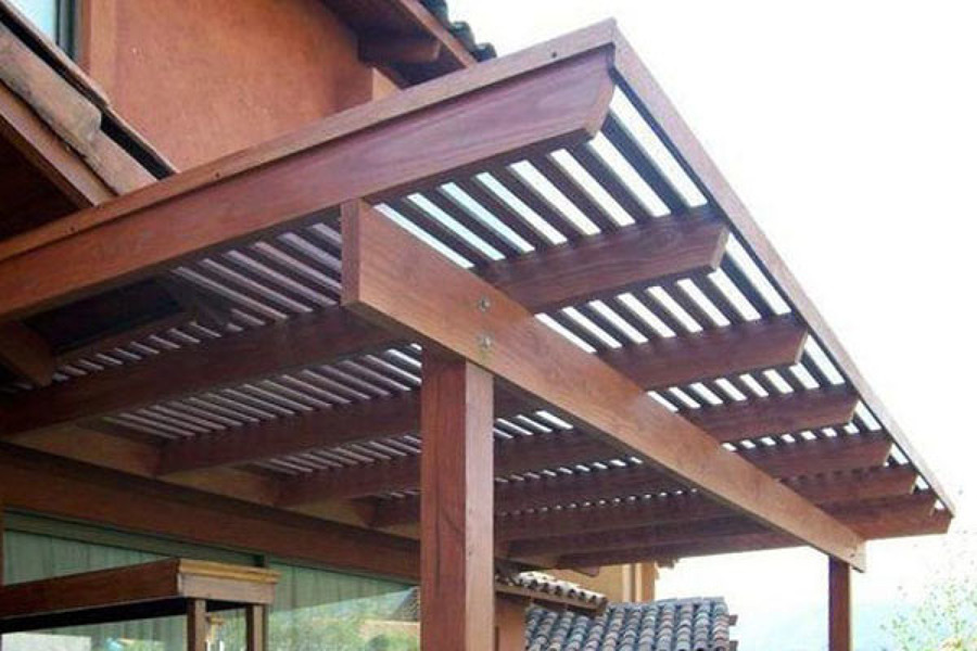 Pergola con listones 2