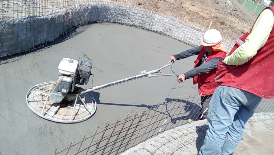 Piso afinado con helicóptero