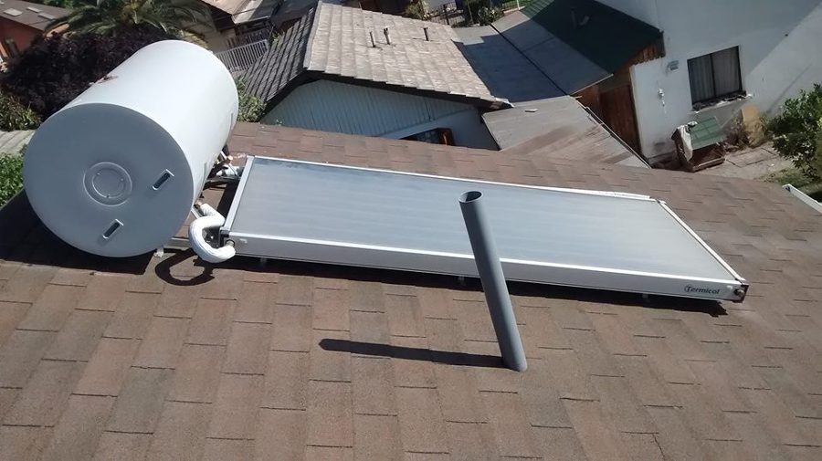 placa solarcon termosifon casa ñuñoa