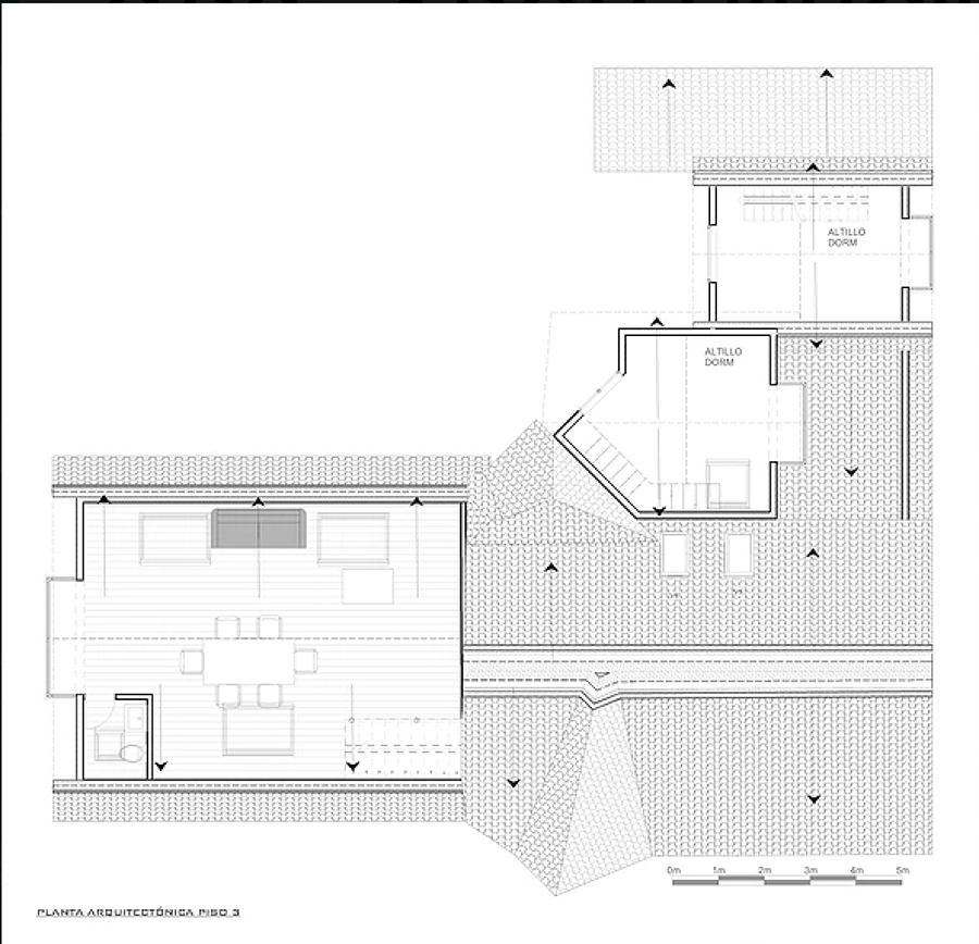 PLANTA MANZARDA CASA CORTES