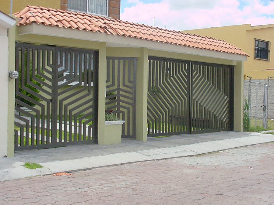 Porton para garage diseño