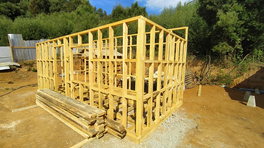 Prefabricado de tabiques para cabaña