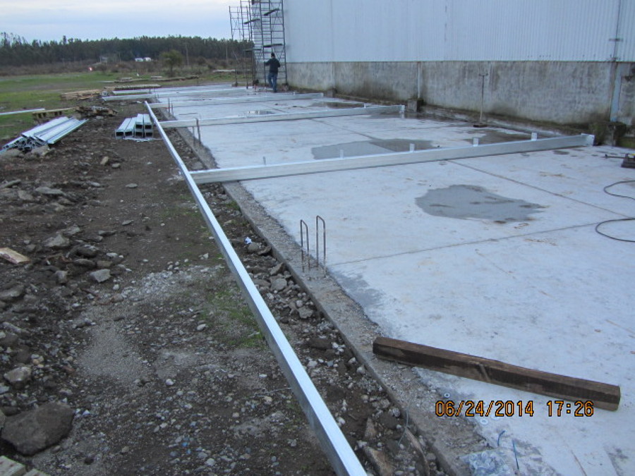 Preparando para perforar costaneras