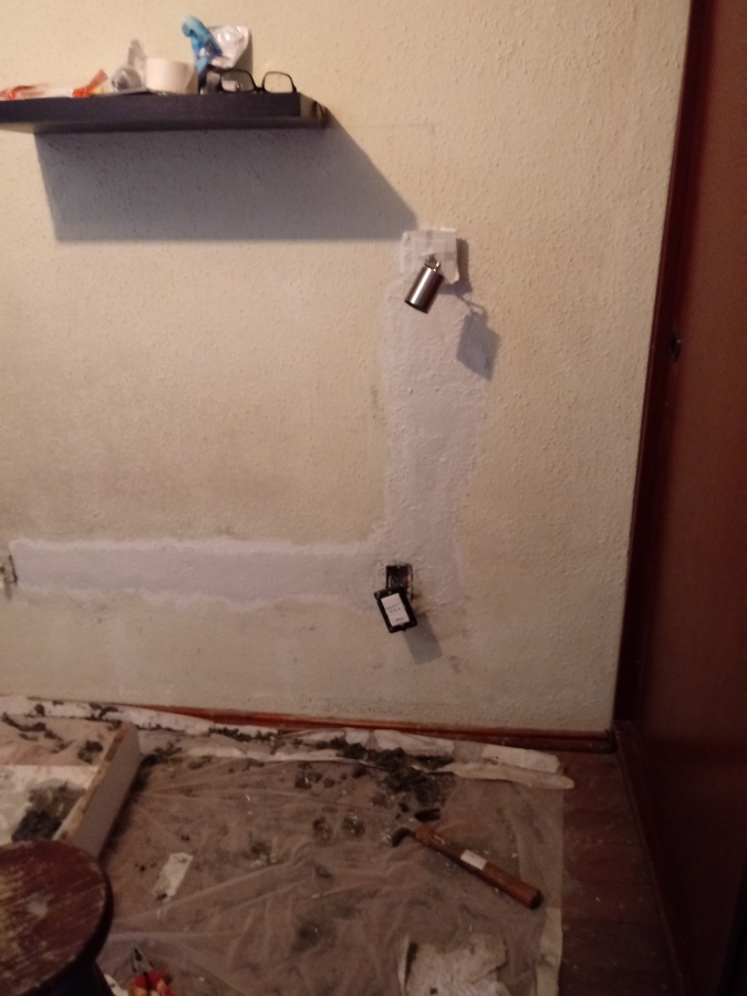Proceso de frizado de muro