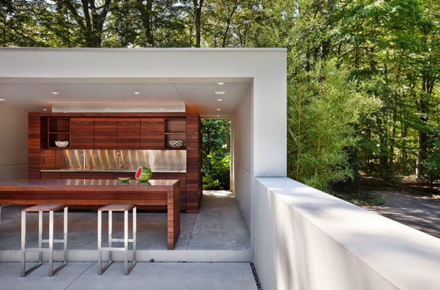 Quincho Moderno con Iluminacion Mixta