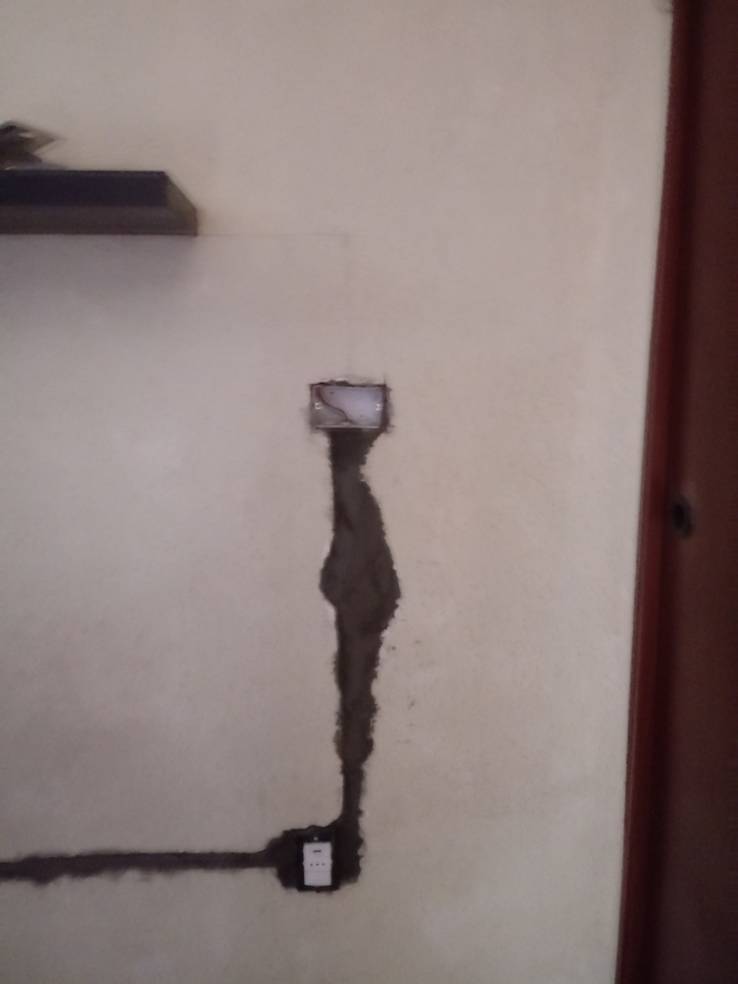 Relleno de corte en muro