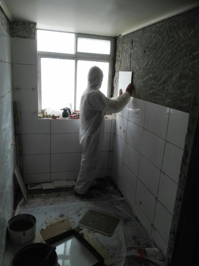 reposicion ceramica baño