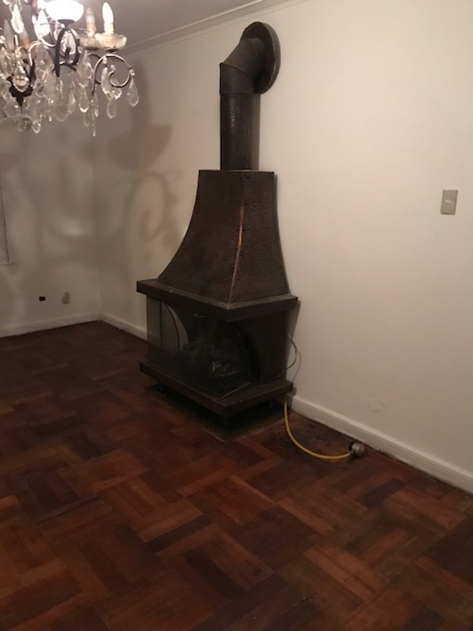 Sector de la Chimenea ya virutillado y encerado