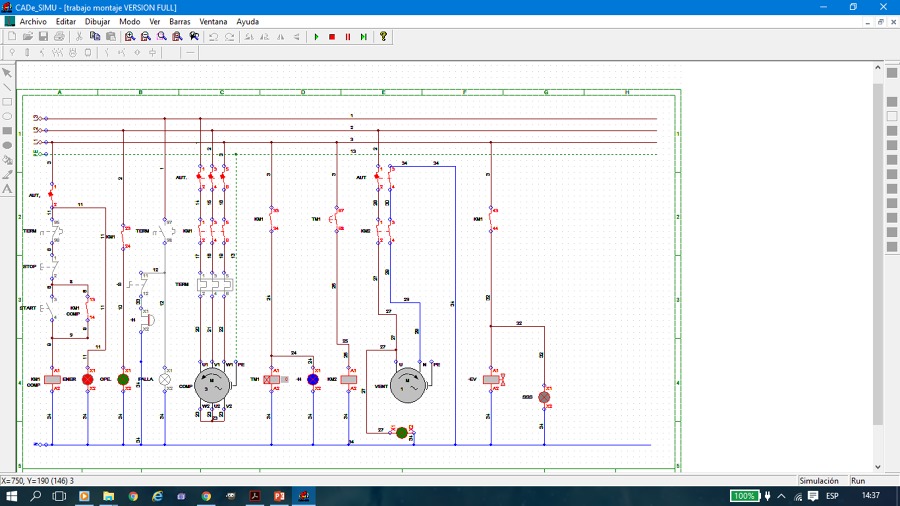 simulación de circuito 