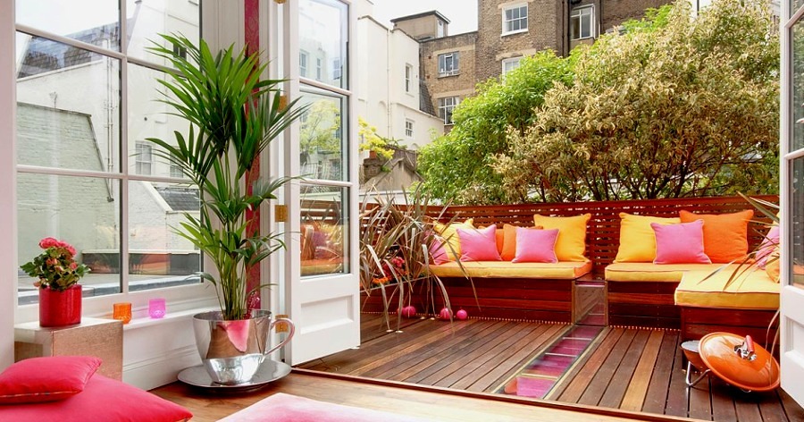 Foto: terraza con cojines de colores #168614 habitissimo