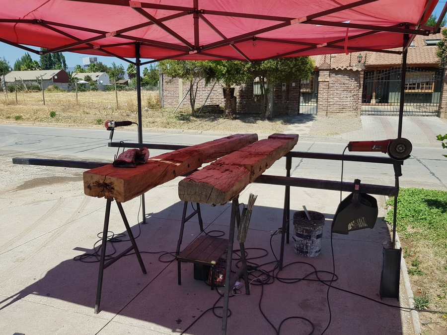 Trabajando en la obra