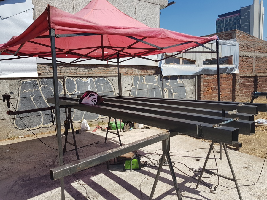 Trabajando en la obra