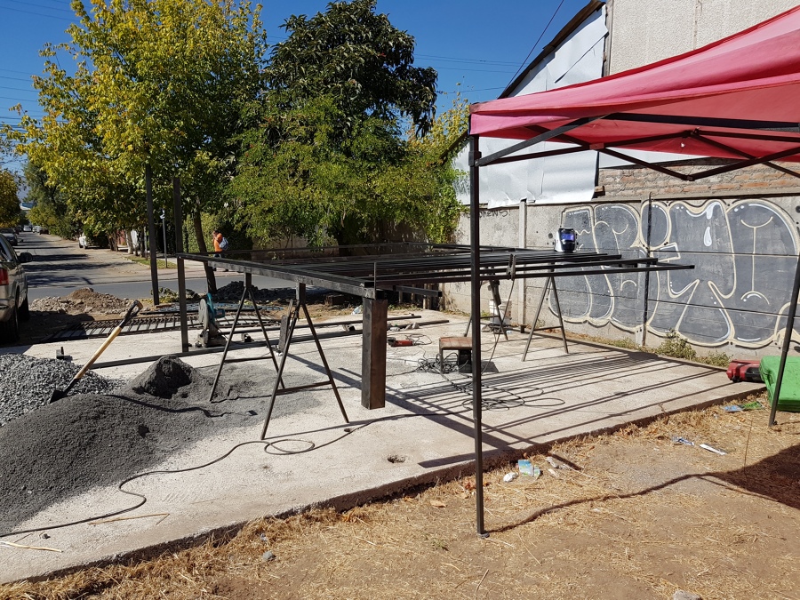 Trabajando en la obra