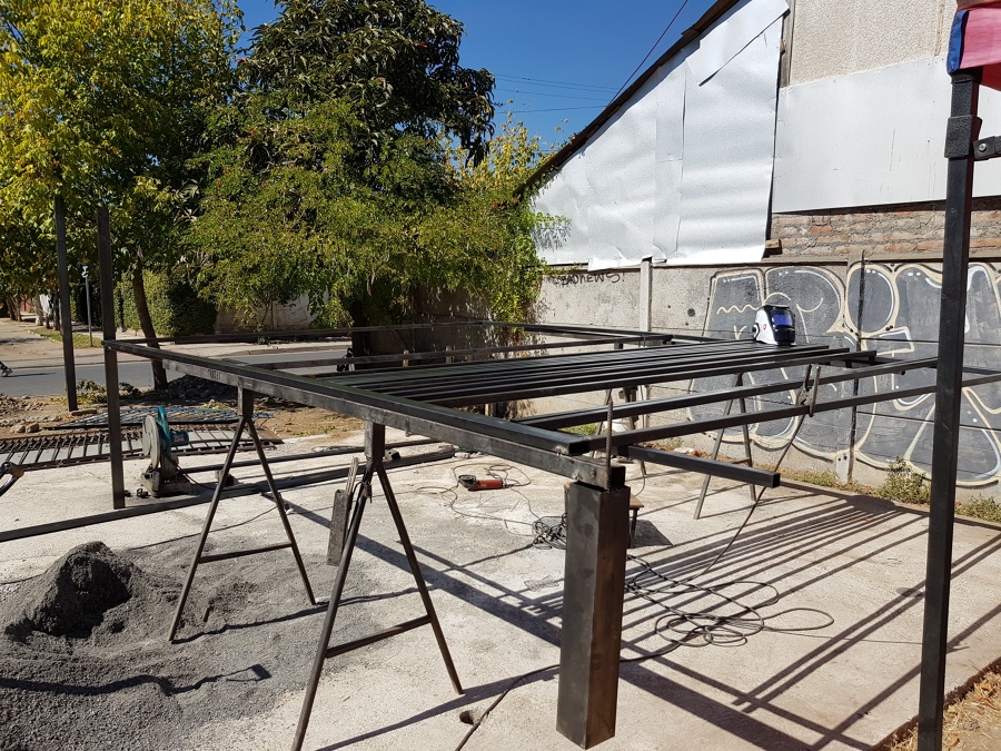 Trabajando en la obra