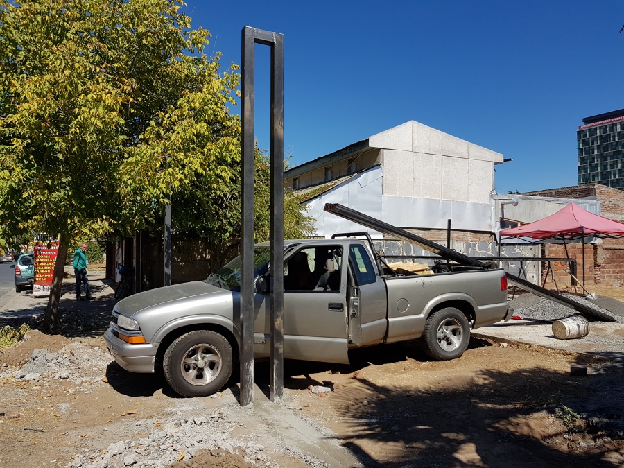 Trabajando en la obra