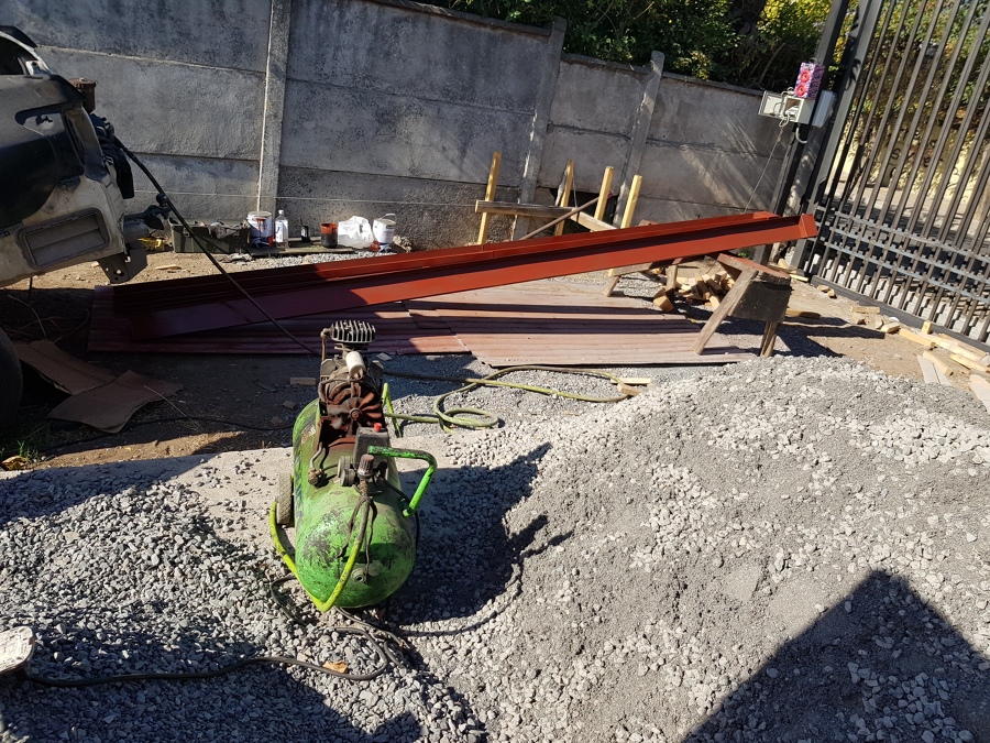 Trabajando en la obra