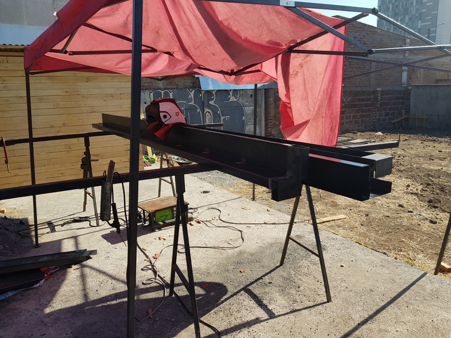 Trabajando en la obra