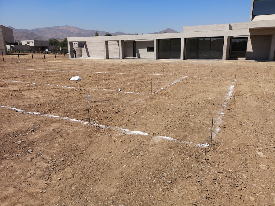 Trazado de la piscina