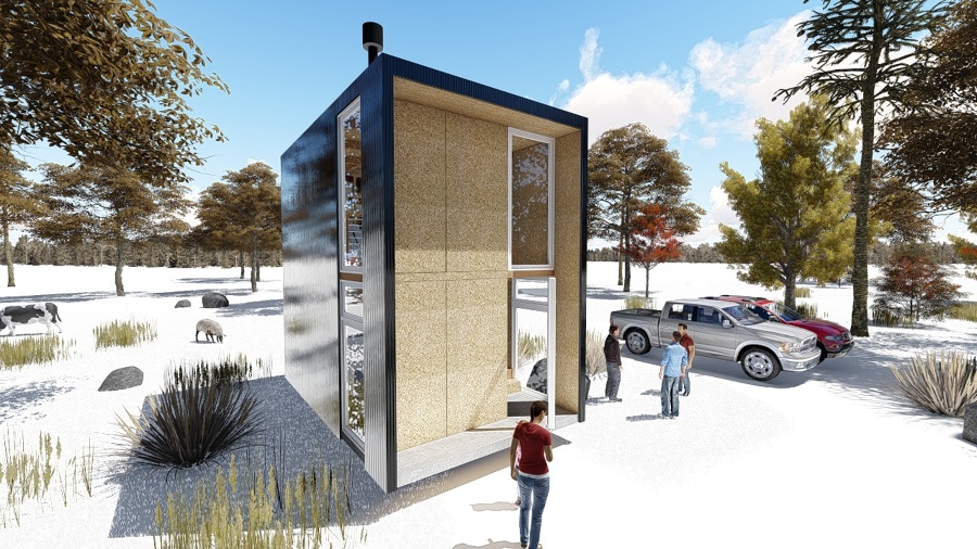Vista acceso loft modular 366
