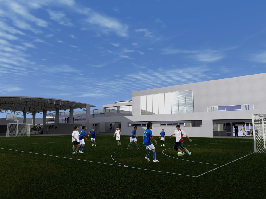 Vista canchas exteriores