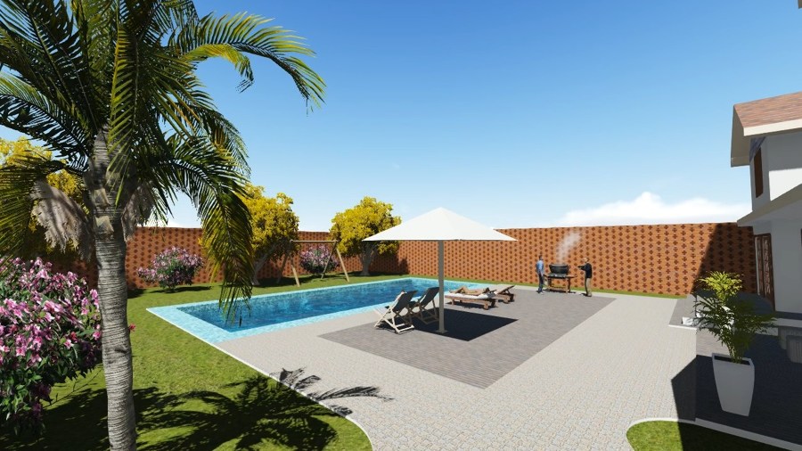 vista de la piscina