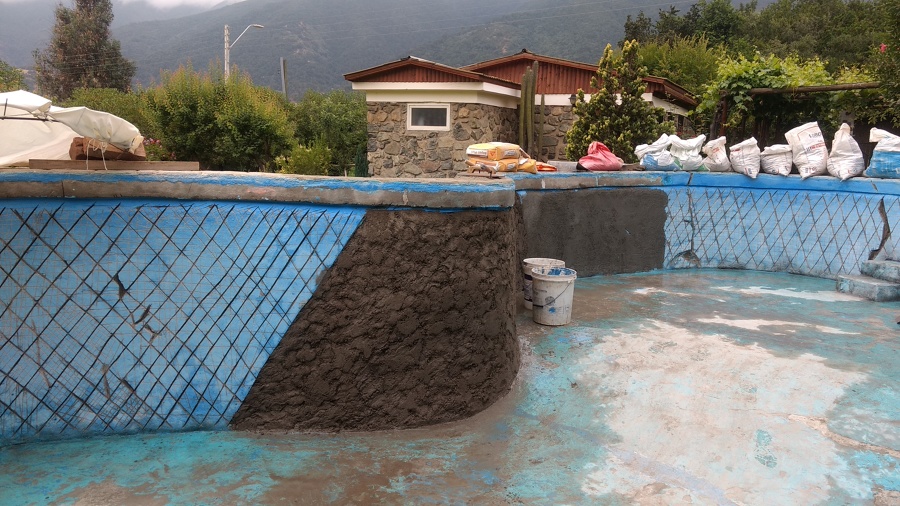 vista de trabajo y estuco