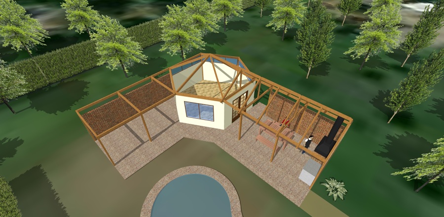 Vista estructura quincho