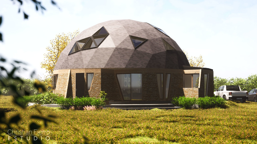 Vista exterior hacia el dormitorio principal.