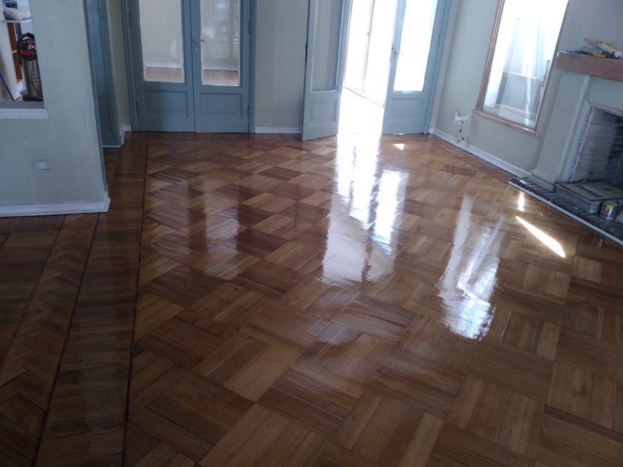 Vitrificado piso parquet ,comuna la Reina
