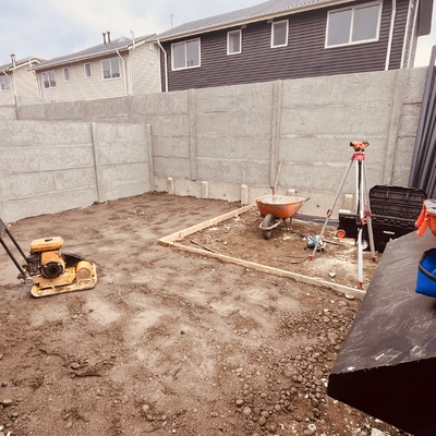 Radier con relleno de terreno