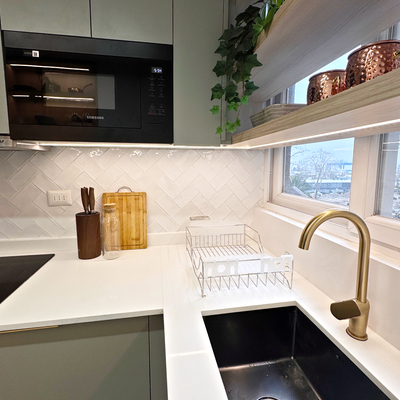 Remodelación de cocina pequeña en departamento