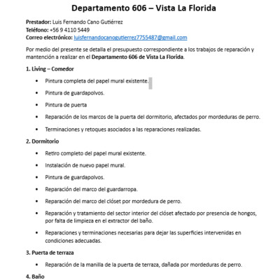 reparacion depto.