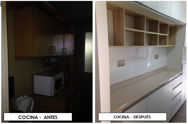 Foto: Cocina antes y Después de Karina Abarca - Arquitecta #234514 ...