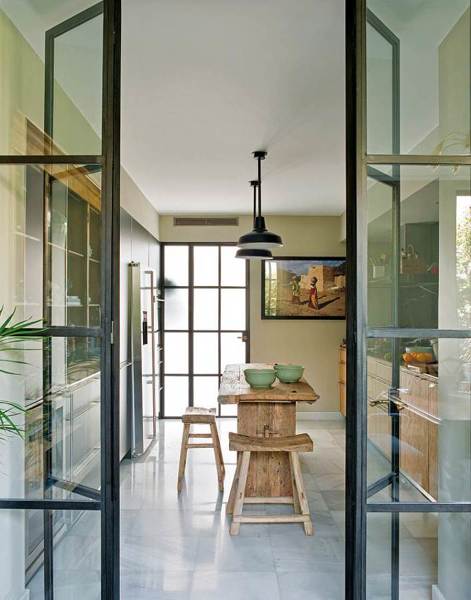 cocina cerrada con perfileria