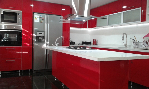 Cocina High Glossy Rojo.