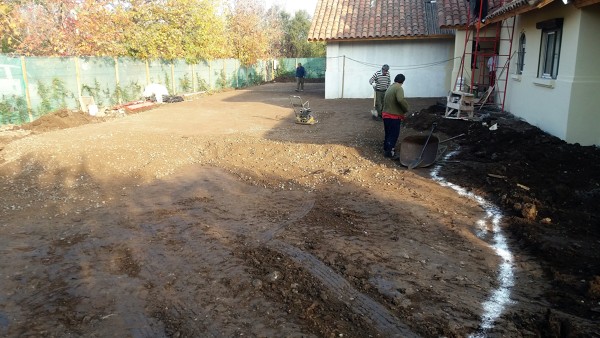 Construcción de jardín