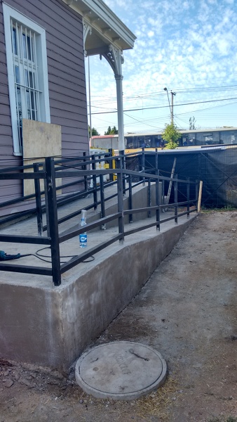 construcción rampa de minusvalidos