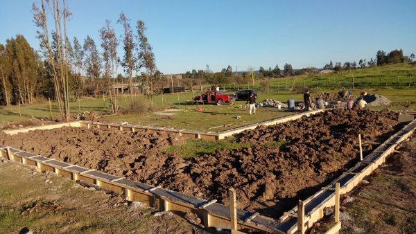 Desarrollo de construccion de casa de litueche