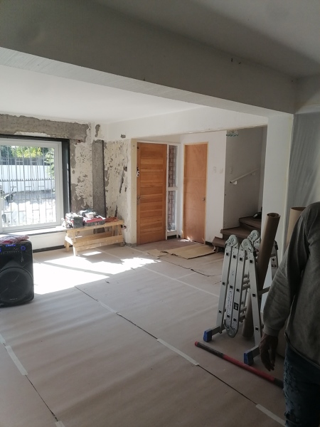 etapa de alisado de muros