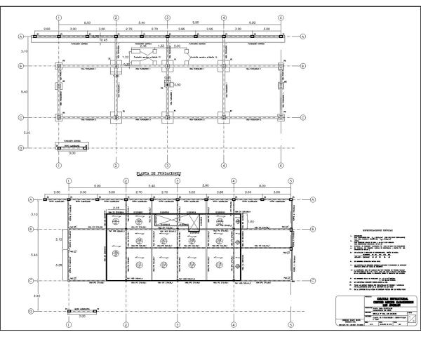 Planta fundaciones y primer piso