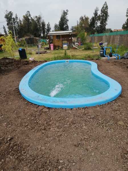 prueba de piscina y filtro