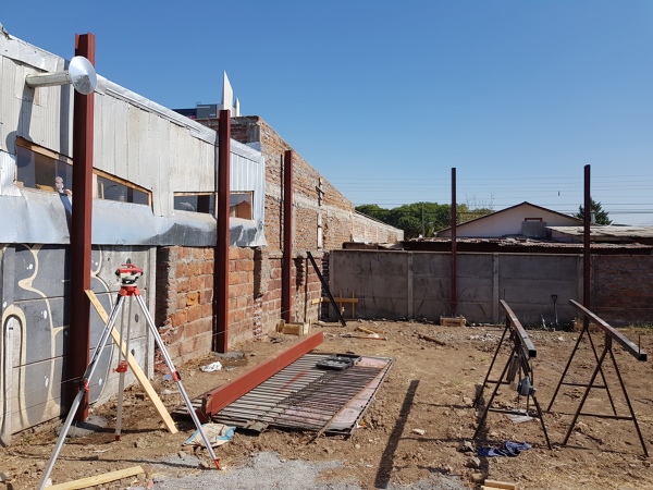 Trabajando en la obra