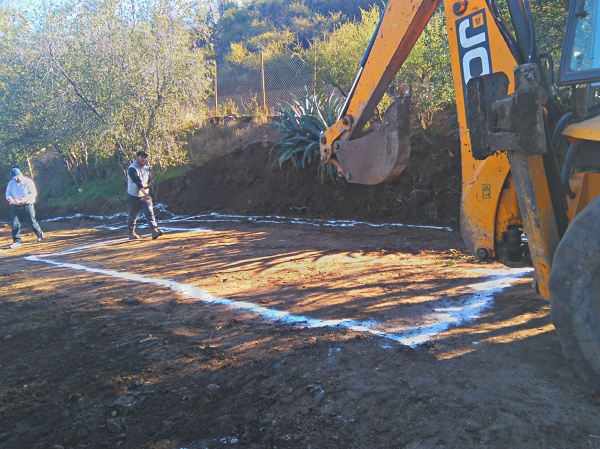 Trazado y preparación del terreno.