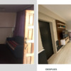 ANTES V/S DESPUES SALA ESTAR OFICINA